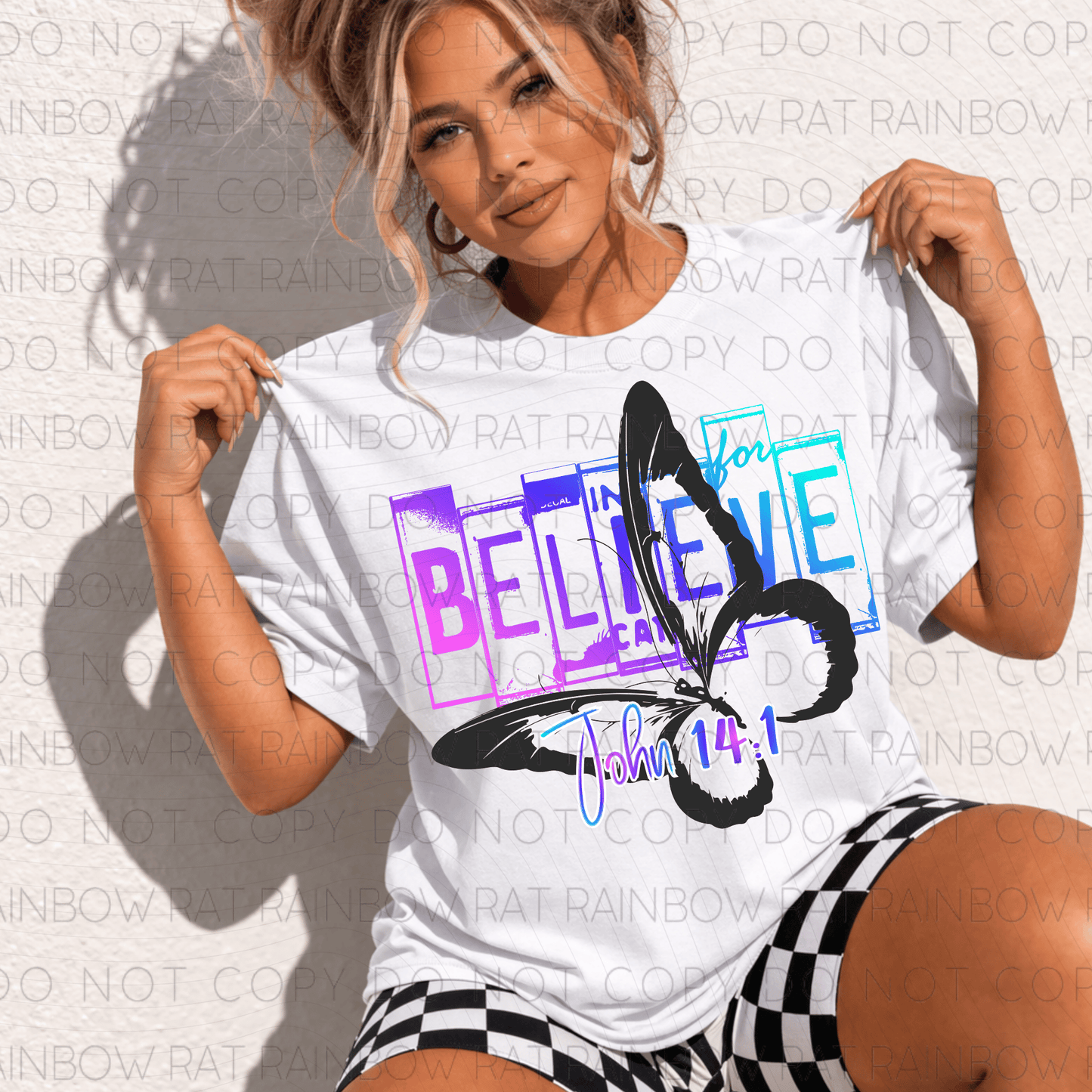 Faith Inspired Grunge Plate Butterfly- PNG Singles