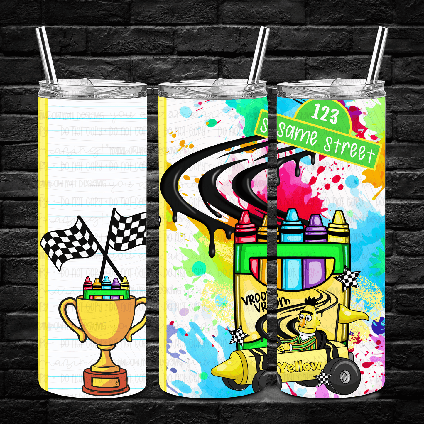 Lil Street Racers- 20oz Tumbler Wrap Singles