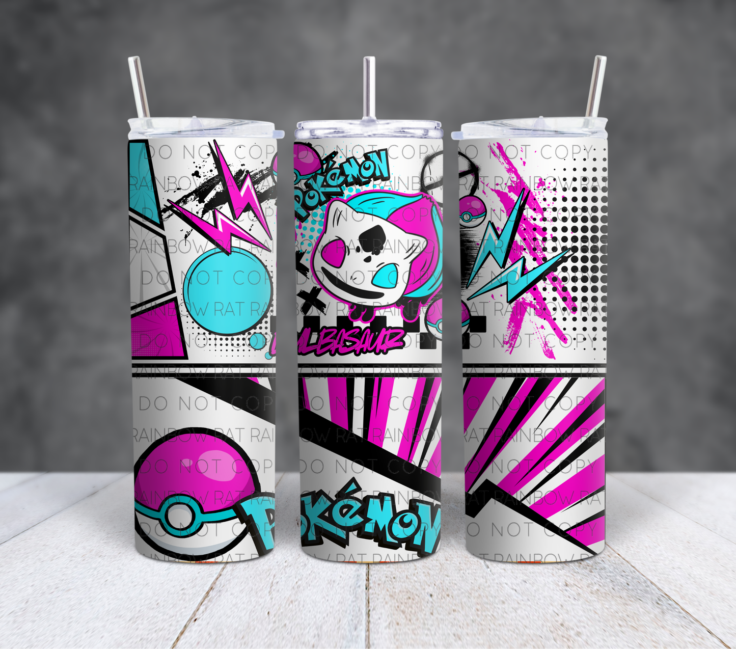 P-O-K-E- 20oz Tumbler Wrap Singles