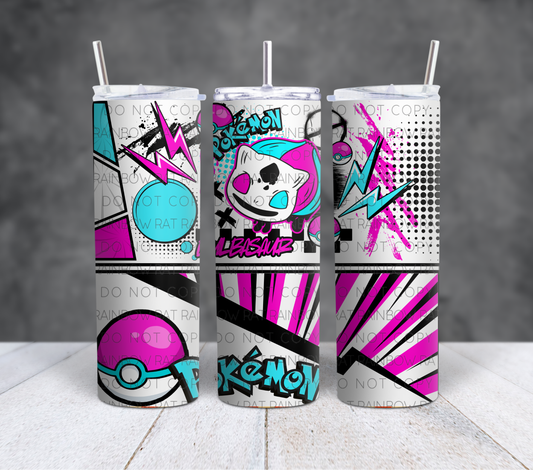 P-O-K-E- 20oz Tumbler Wrap Singles
