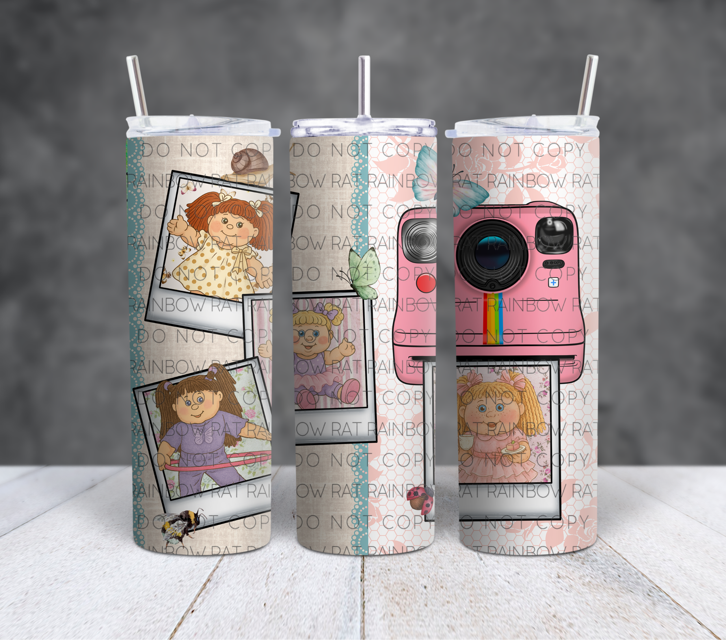 Polaroid Flashback- 20oz Tumbler Wrap Singles