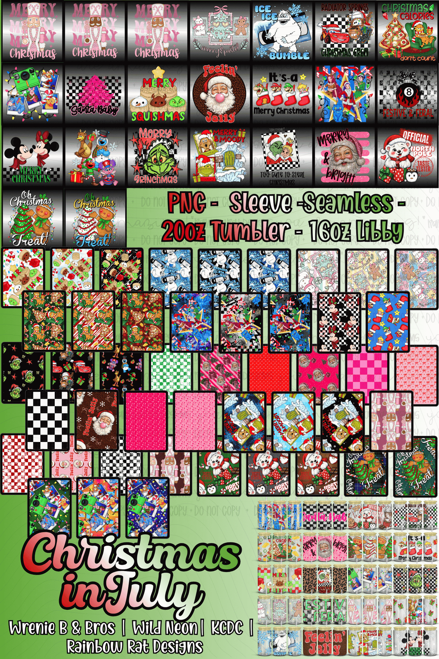 Christmas in July Collab- Wild Neon | Wrenie B & Bros | KCDC | RRD