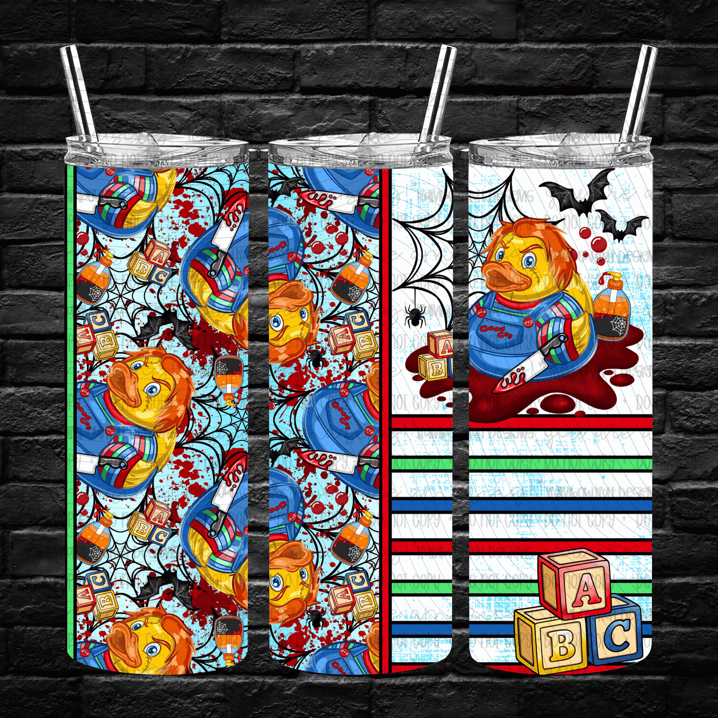 Horror Duckies- 20oz Tumbler Wrap Singles