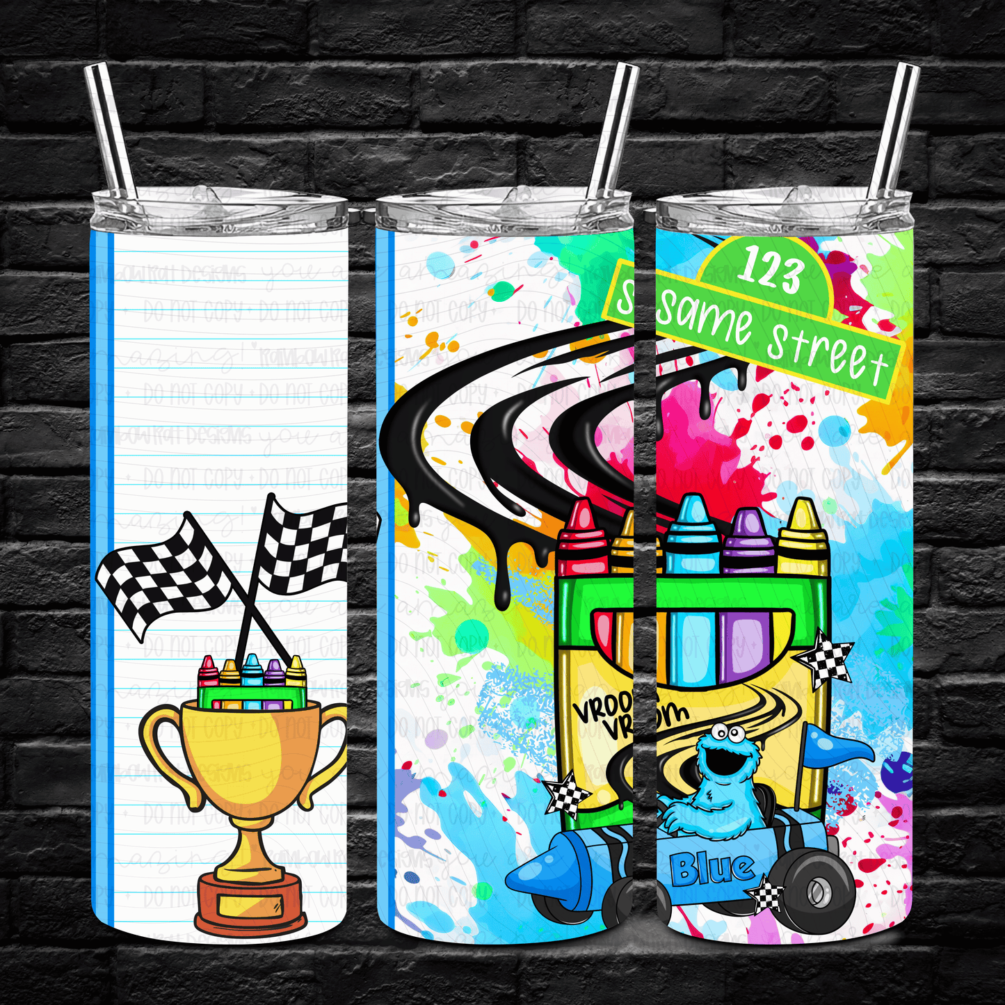 Lil Street Racers- 20oz Tumbler Wrap Singles