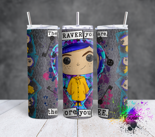 Button Eyed Girl- 20oz Tumbler
