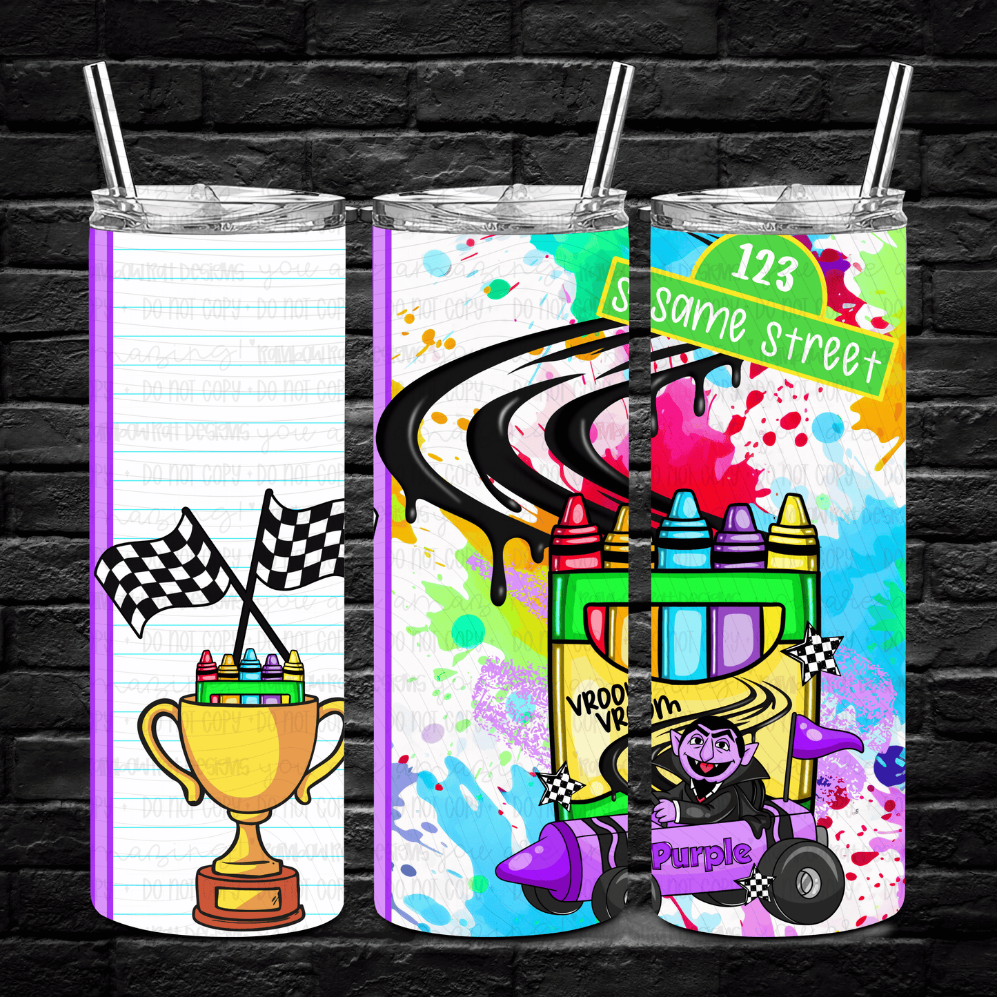 Lil Street Racers- 20oz Tumbler Wrap Singles