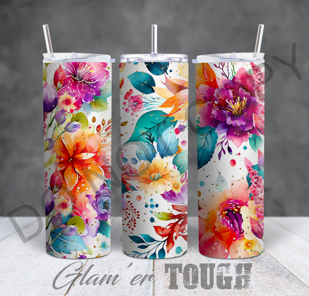 Floral Collection- 20oz Sublimated Tumbler (straw included)
