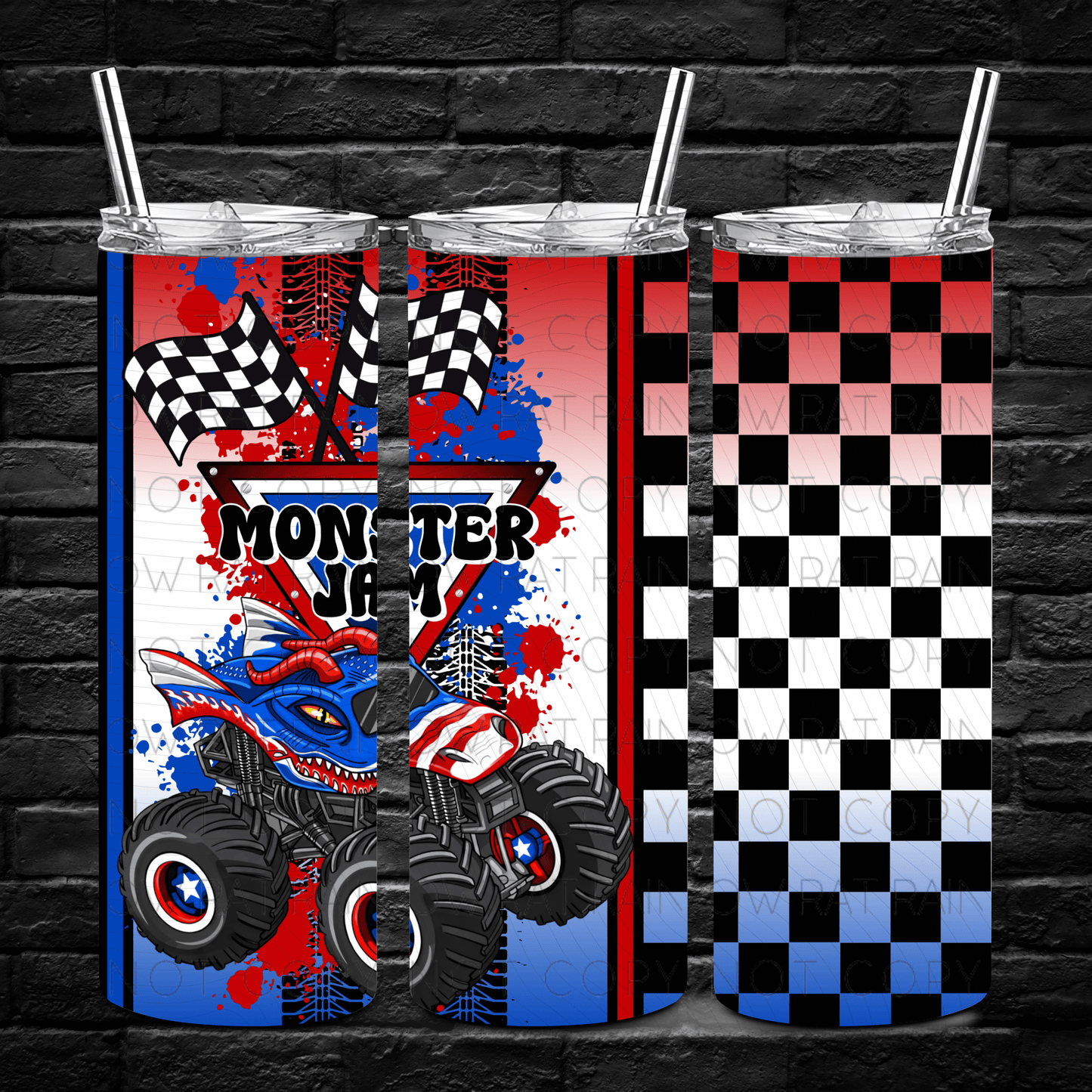 ❤️🤍💙 Mix M.Trucks - 20oz Tumbler Wrap Singles