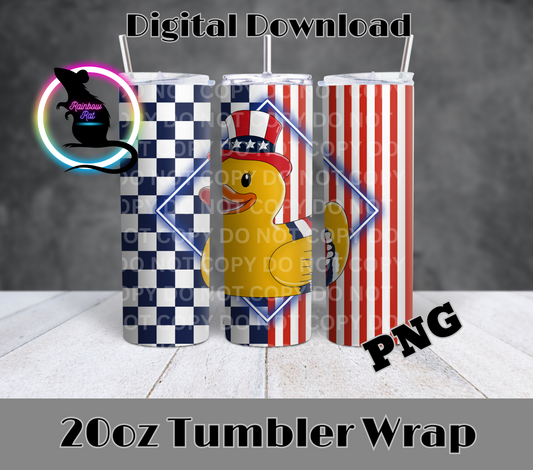 USA Ducky- 20oz Tumbler Wrap