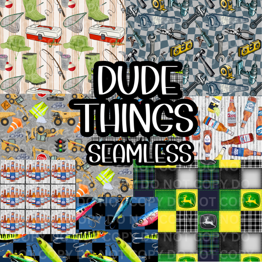 Dude Things- Seamless Designs (Bundle & Singles)