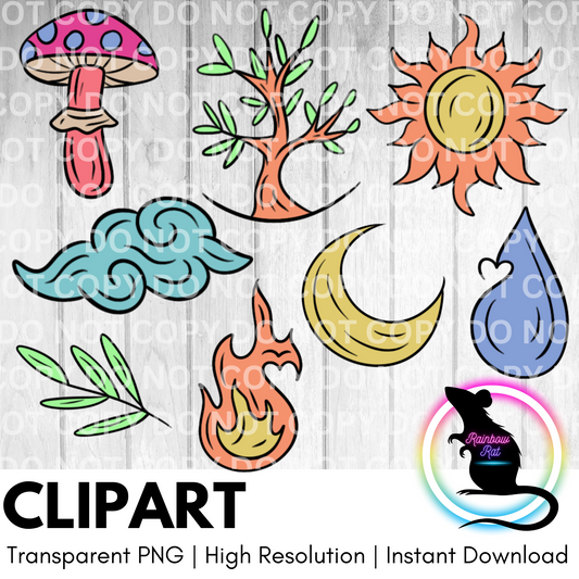 The Elements- Clipart (8 pack)