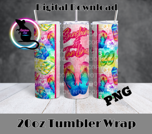 Sunshine & Tan Lines- 20oz Tumbler Wrap