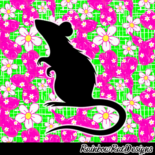 Floral Balloon Dog Safe Swim - Seamless Single