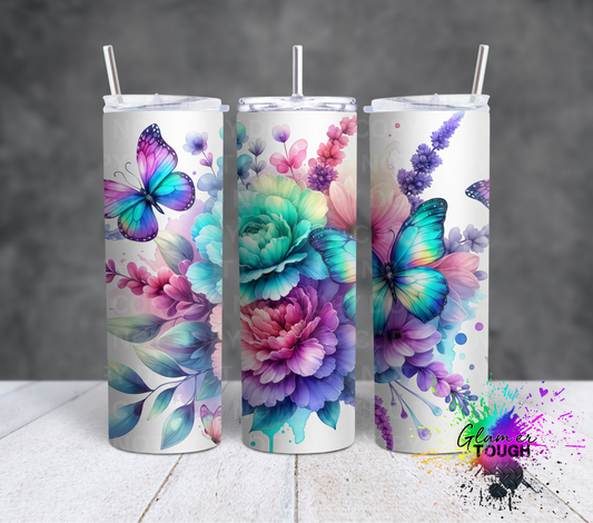 Butterfly Floral- 20oz Tumbler