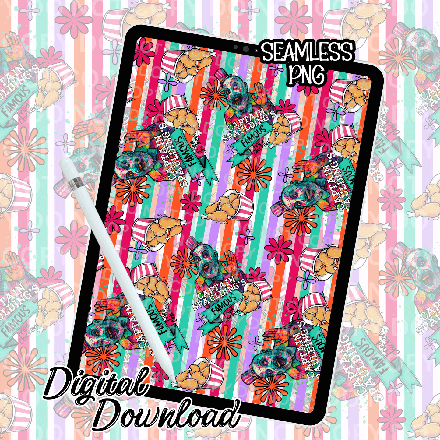 Fried Chicken- Seamless Design