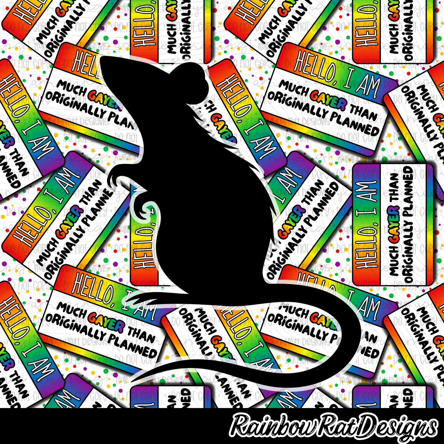 Hello, I am Name Tags- Seamless Singles