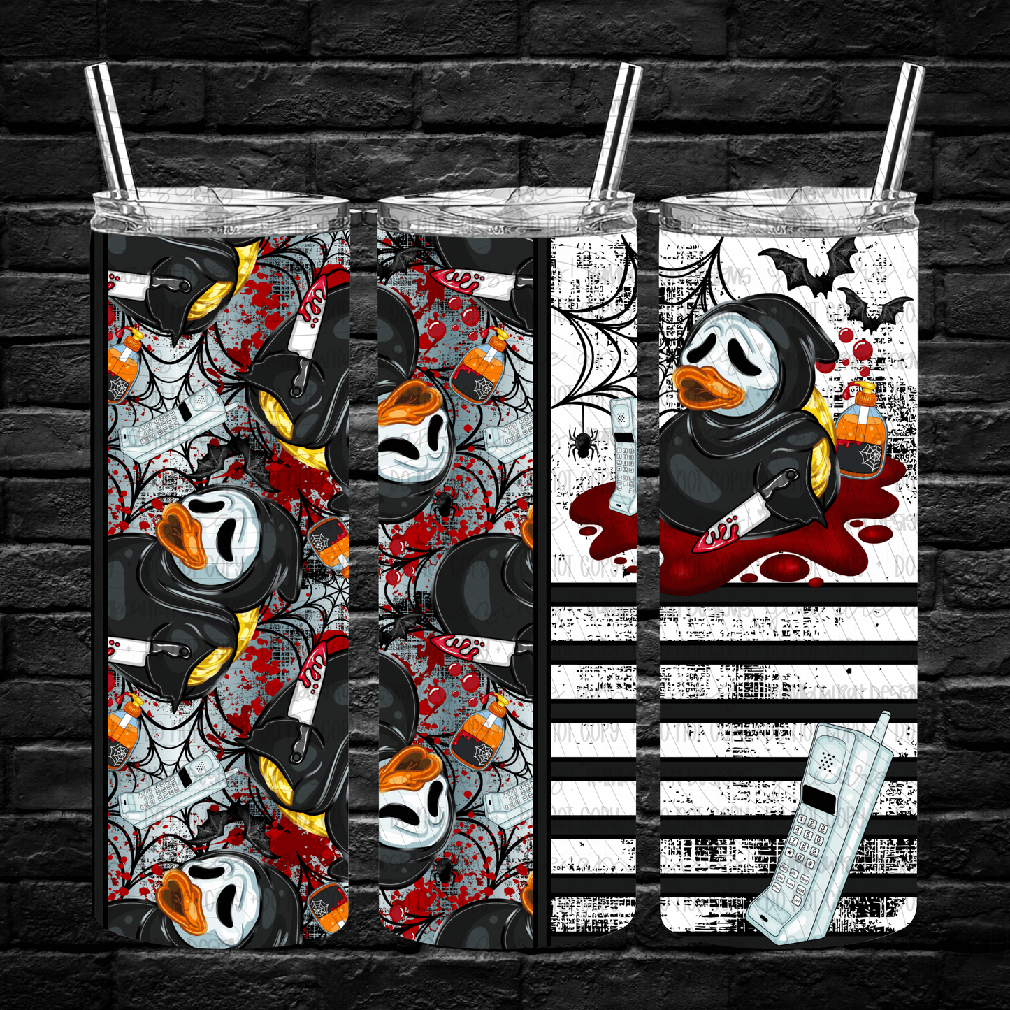 Horror Duckies- 20oz Tumbler Wrap Singles
