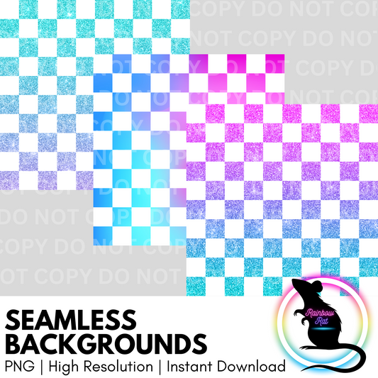 Watercolor Checkers- Seamless Background (3 pack)