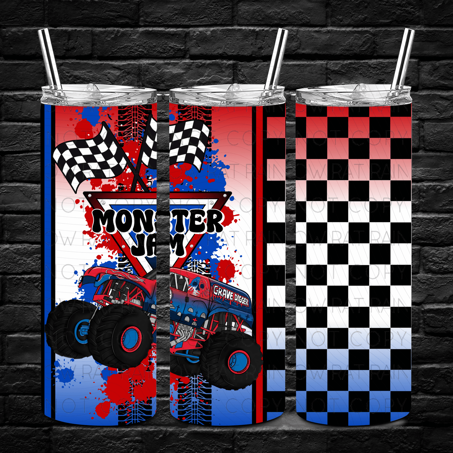 ❤️🤍💙 Mix M.Trucks - 20oz Tumbler Wrap Singles