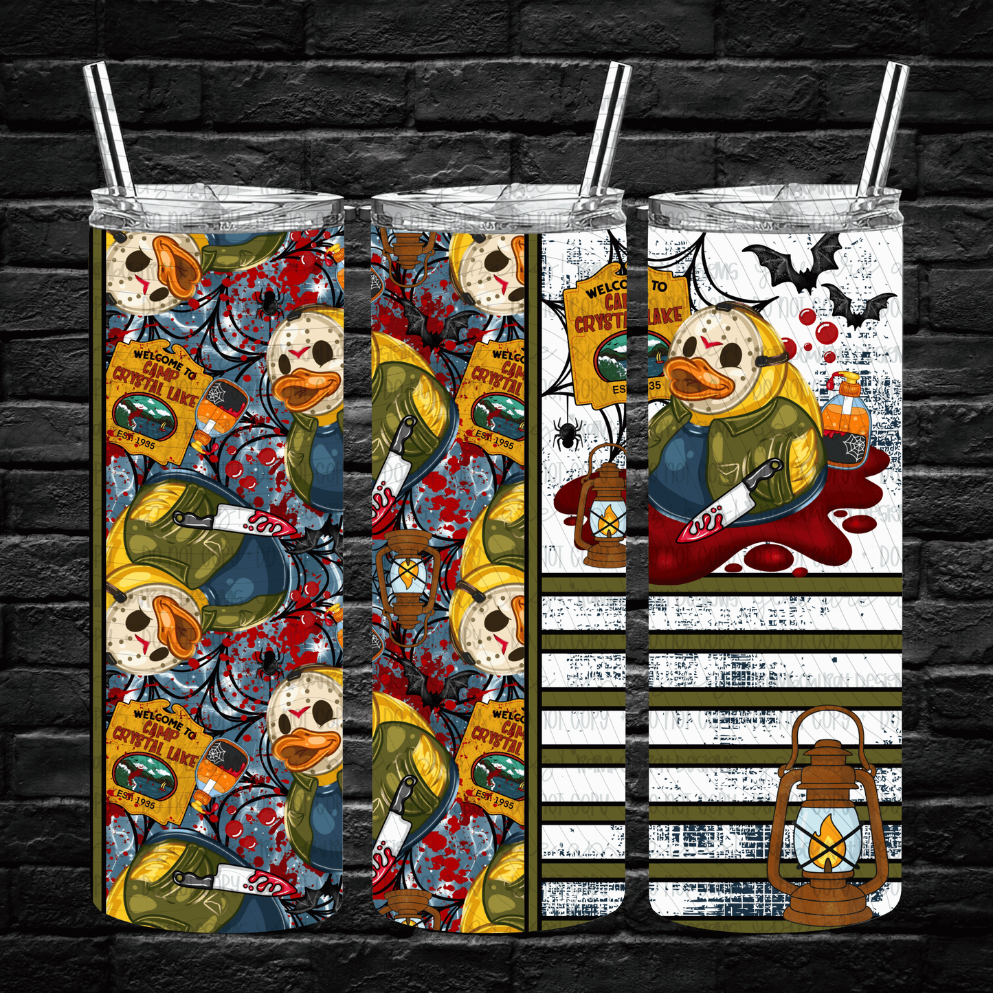 Horror Duckies- 20oz Tumbler Wrap Singles