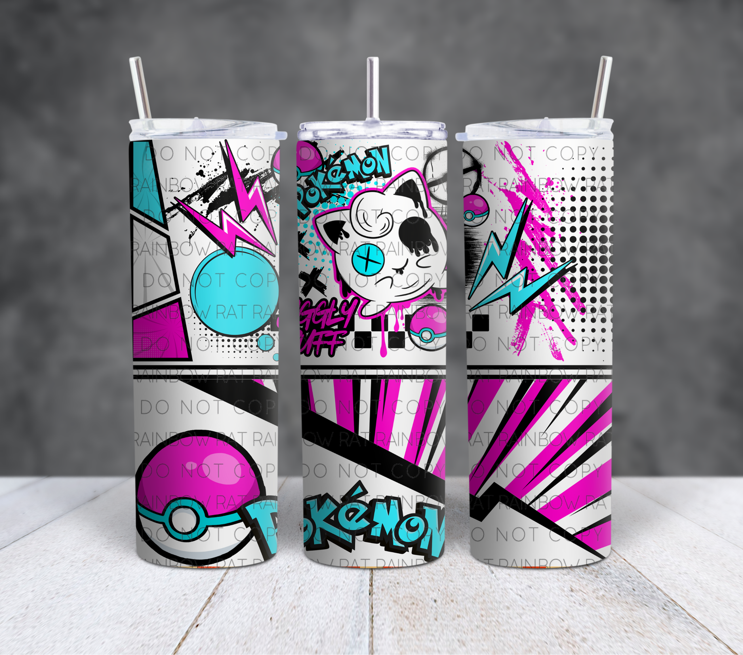 P-O-K-E- 20oz Tumbler Wrap Singles