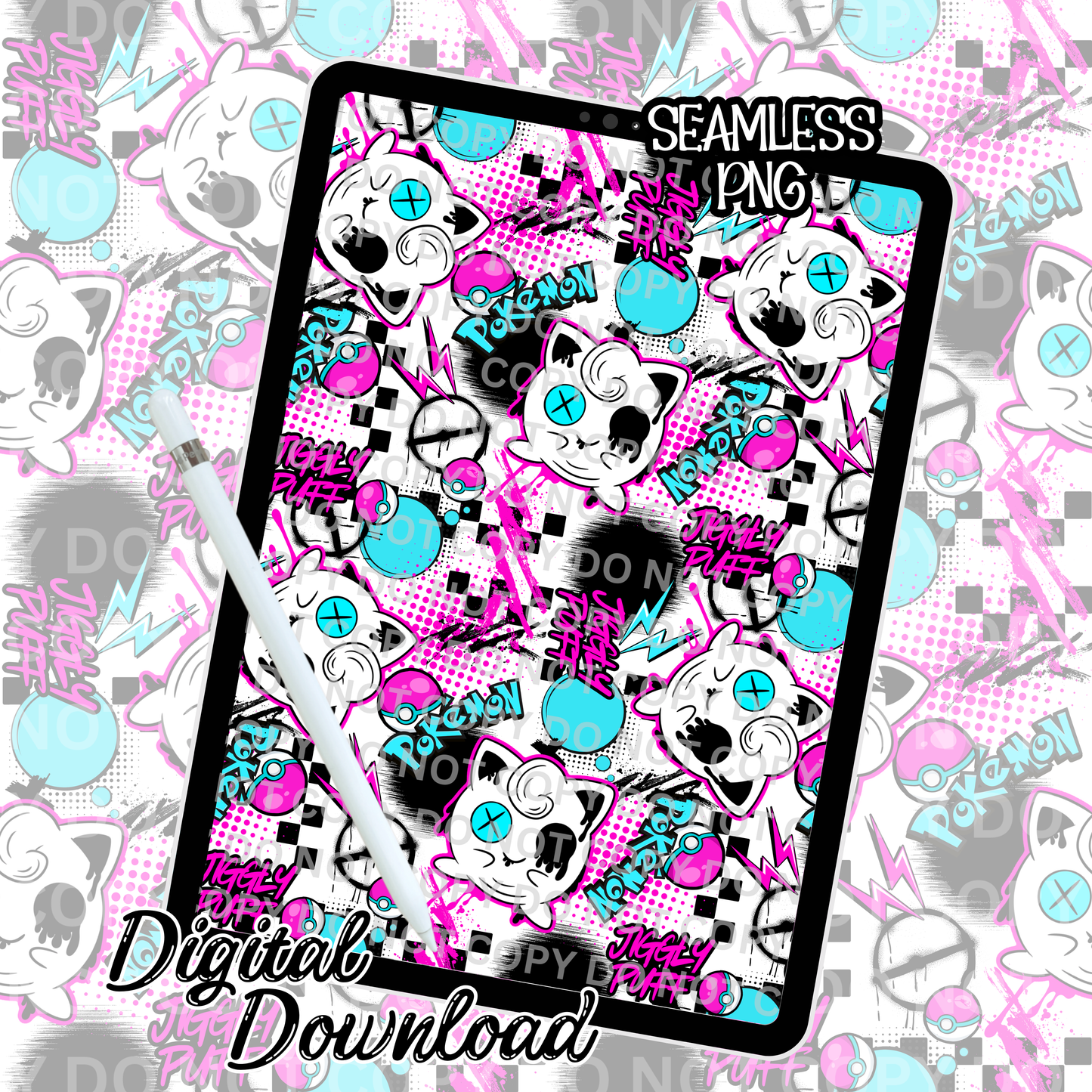 P-O-K-E-Seamless Design Singles