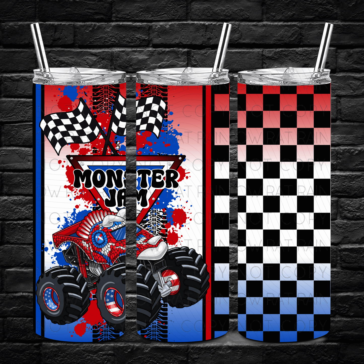 ❤️🤍💙 Mix M.Trucks - 20oz Tumbler Wrap Singles