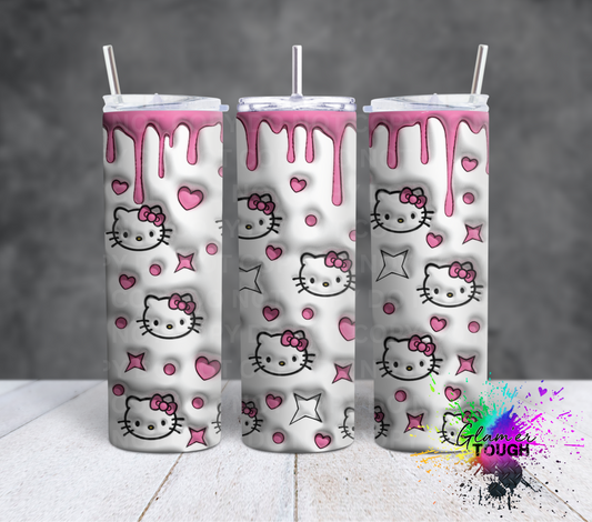 3D Kitty & Drip- 20oz Tumbler