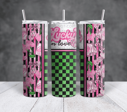 Lucky In Love- 20oz Tumbler Wrap Single