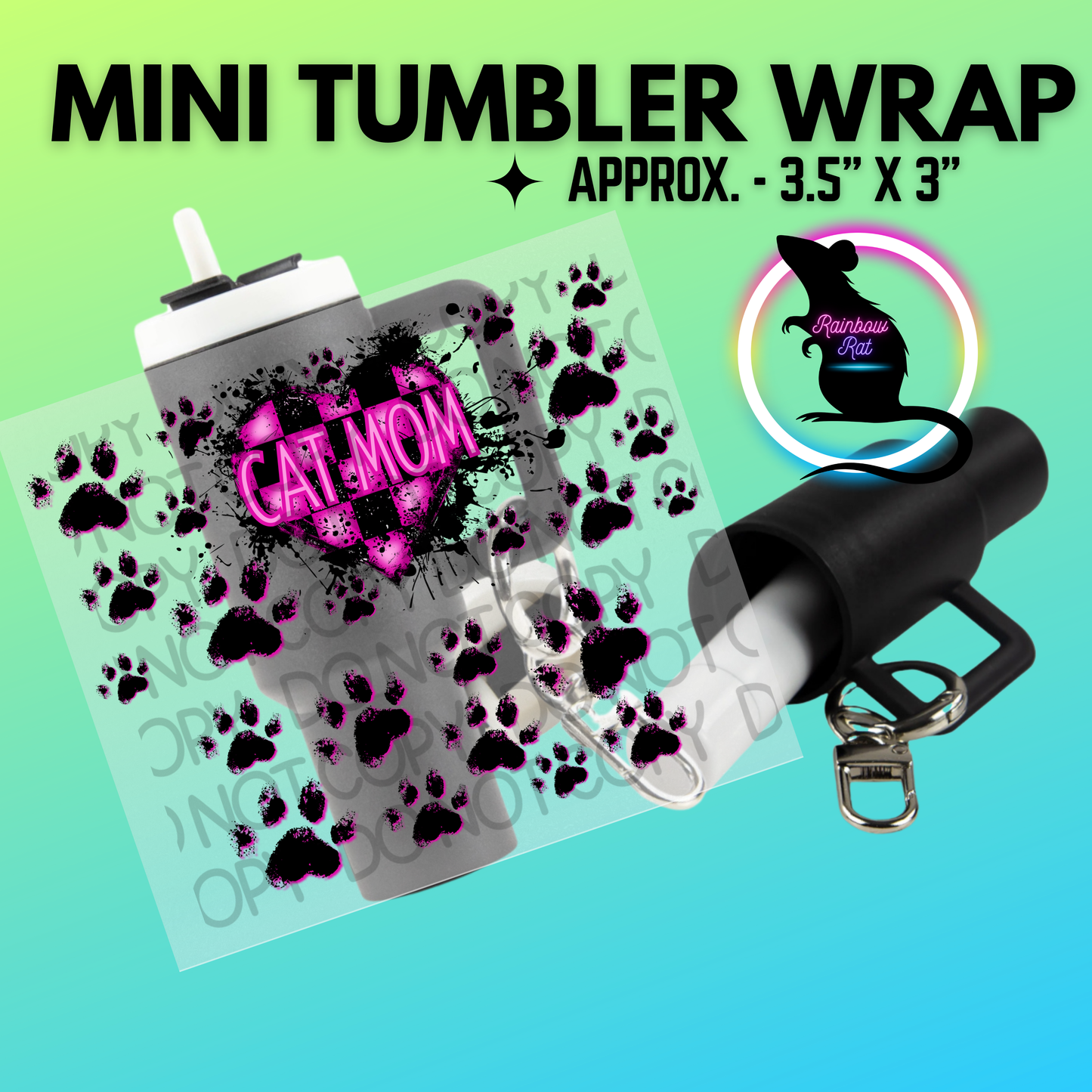 Pet Mom- Mini Tumbler Wraps (2 pack)