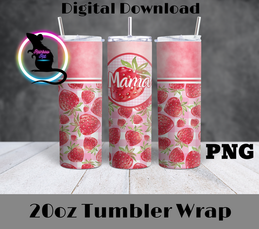 Strawberry Mama- 20oz Tumbler Wrap