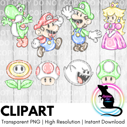 Gamer- Clipart (8 pack)