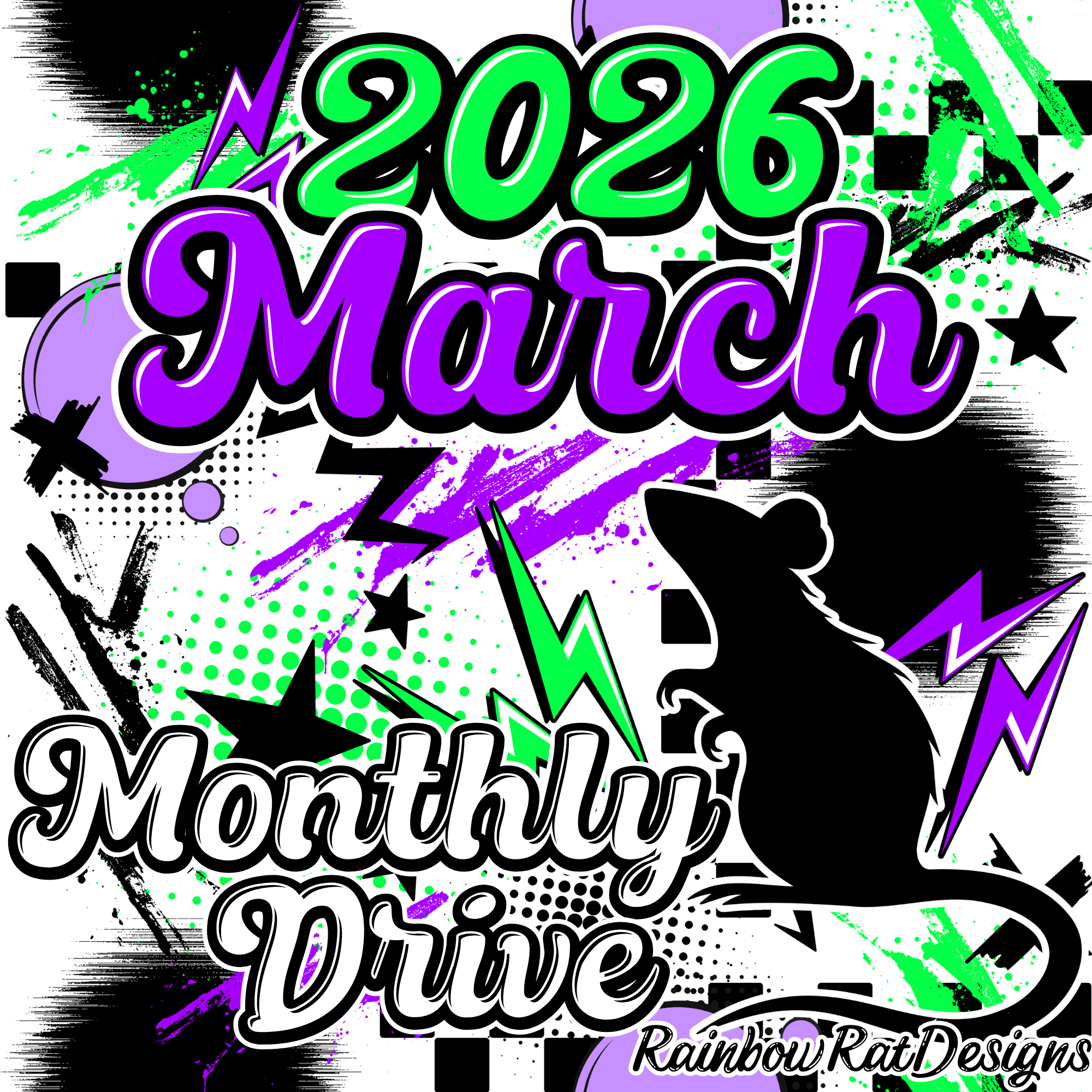 March 2026- Monthly Design Drive – Glam’er Tough | Rainbow Rat Designs