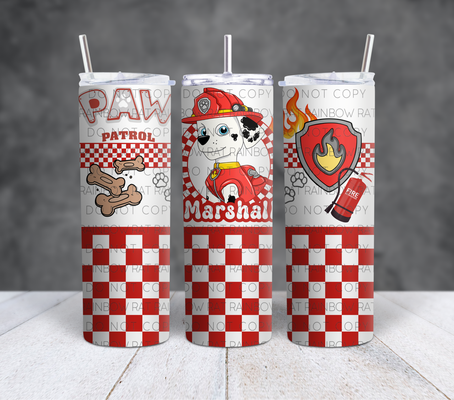 Patrol Dogs- 20oz Transparent Tumbler Wrap Singles