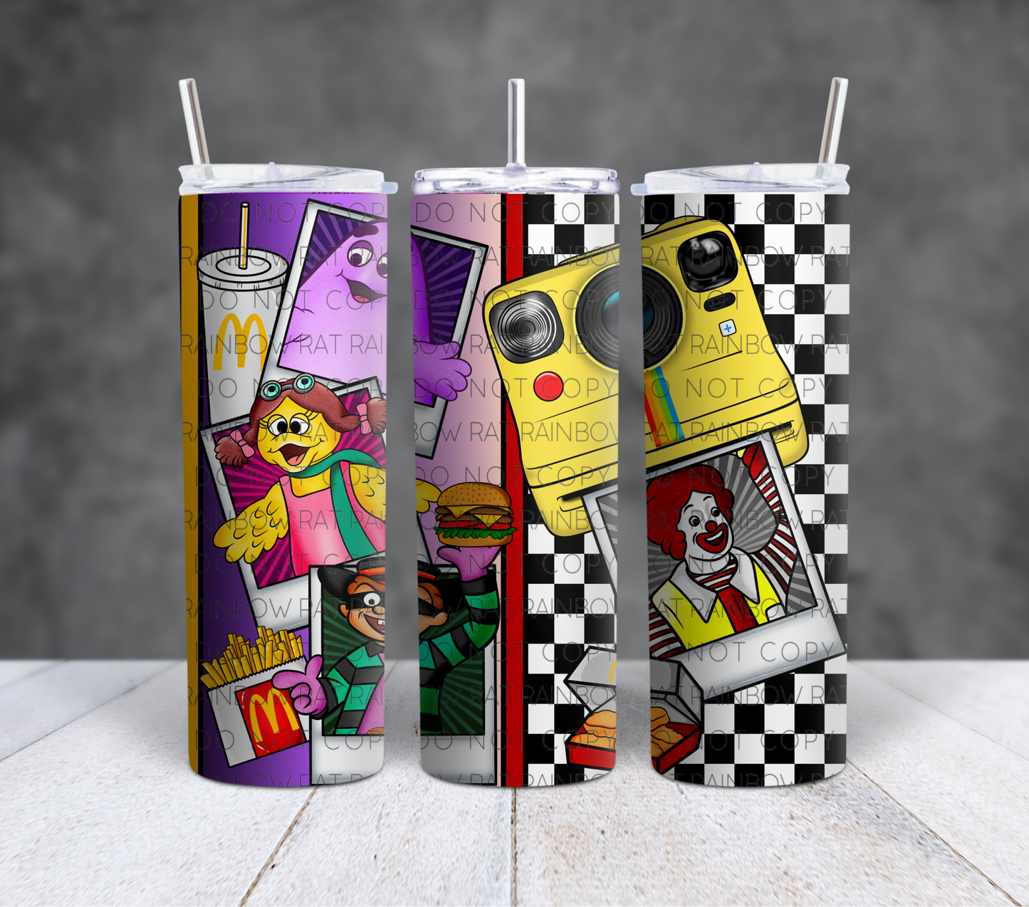 Polaroid Flashback- 20oz Tumbler Wrap Singles