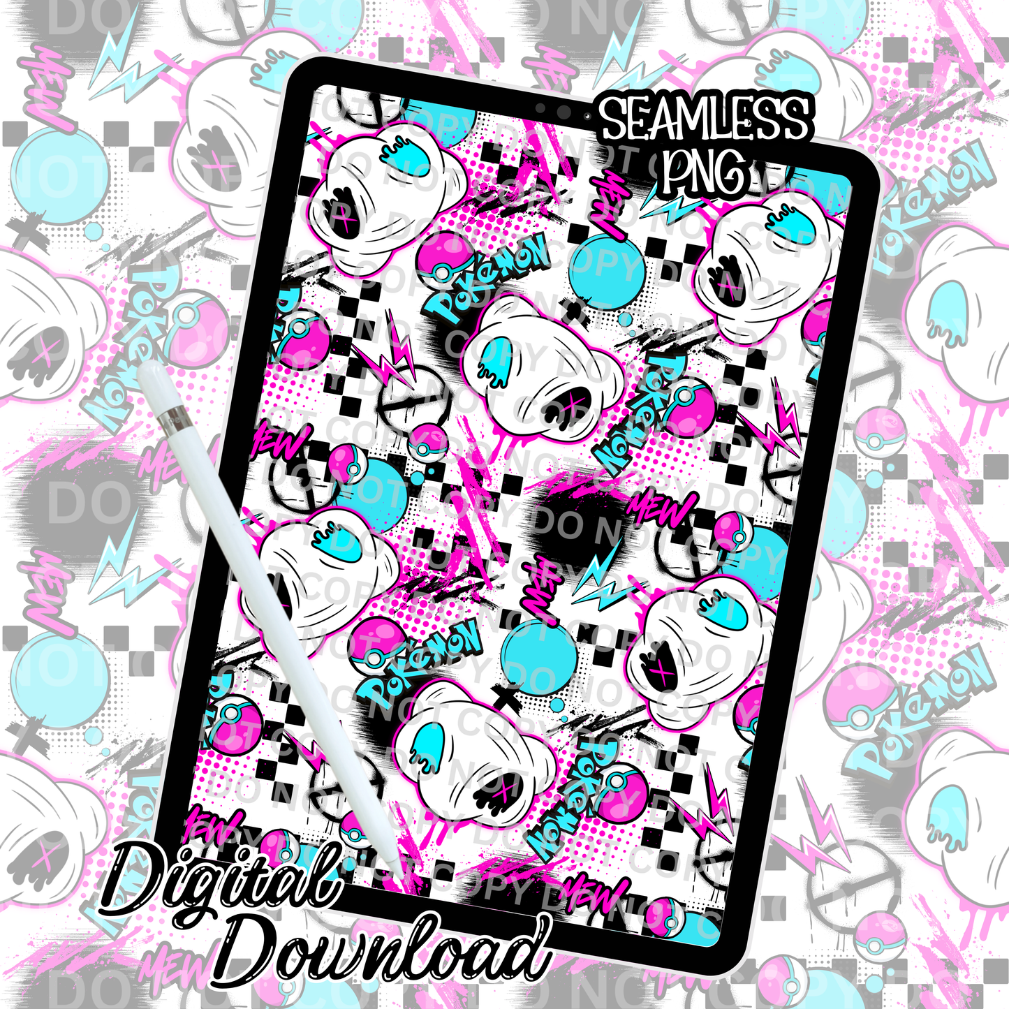 P-O-K-E-Seamless Design Singles