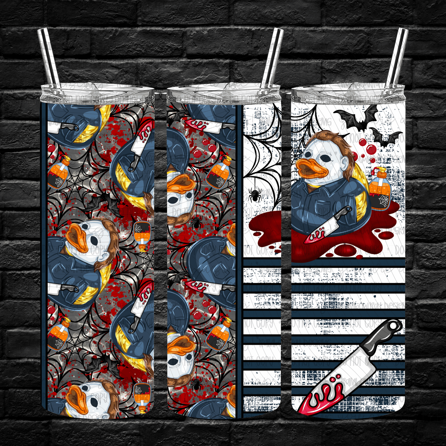 Horror Duckies- 20oz Tumbler Wrap Singles