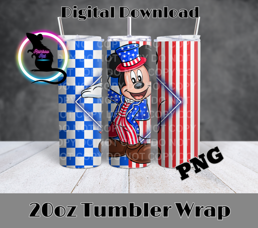 USA Mouse- 20oz Tumbler Wrap