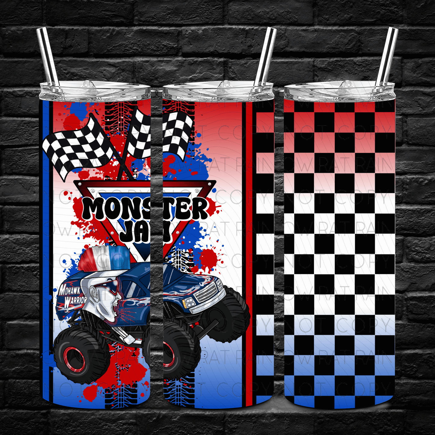 ❤️🤍💙 Mix M.Trucks - 20oz Tumbler Wrap Singles