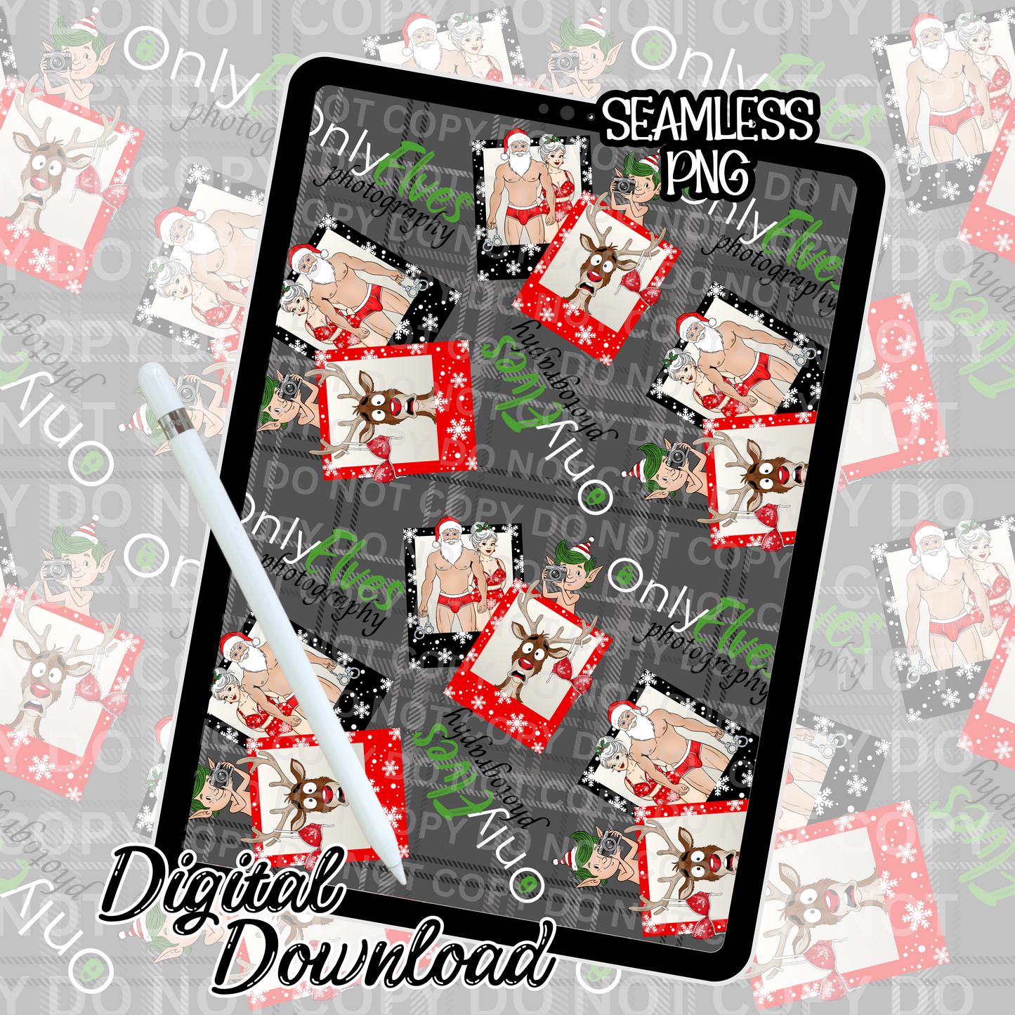 Naughty Christmas- Seamless Design