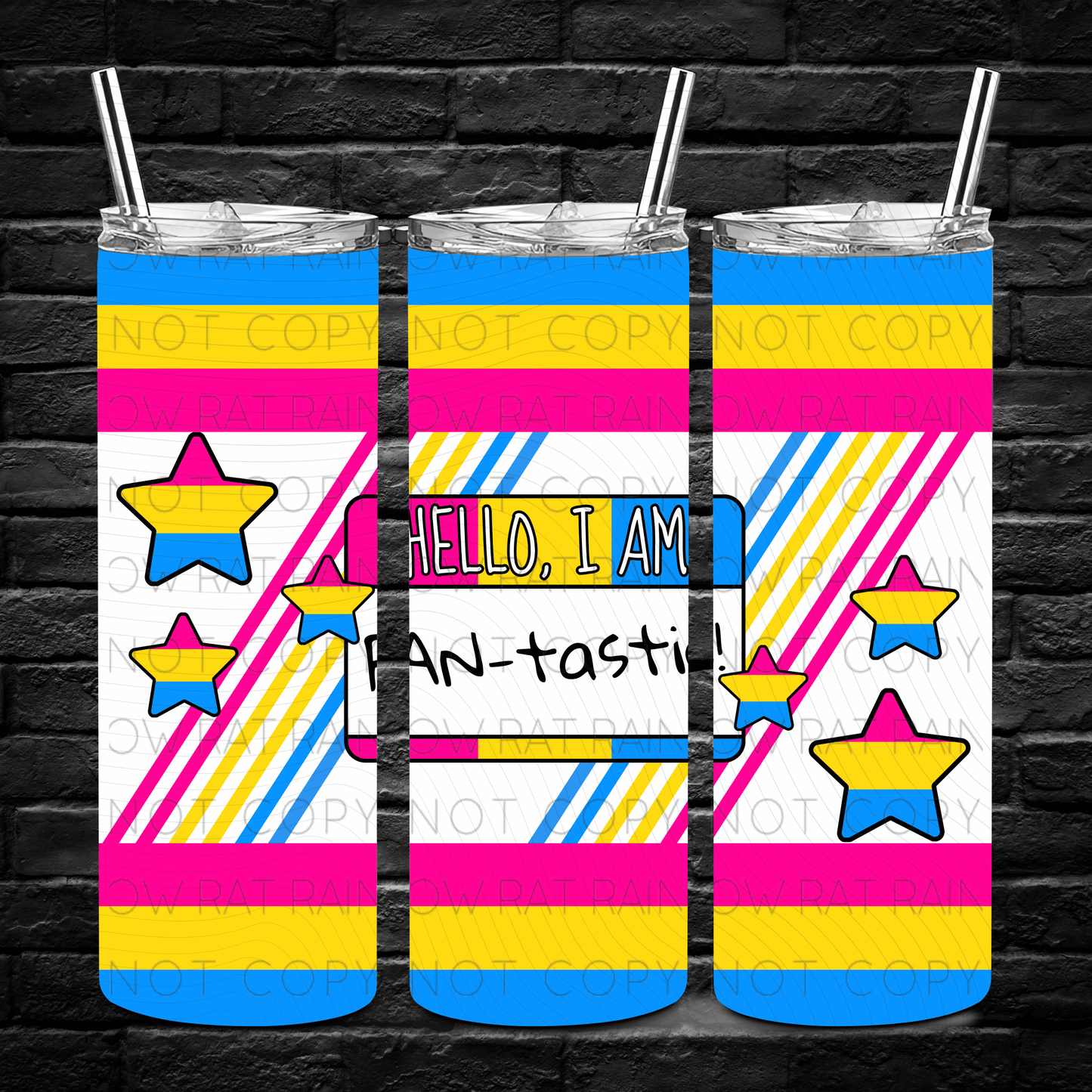 Hello, I am Name Tags- 20oz Tumbler Wrap Singles