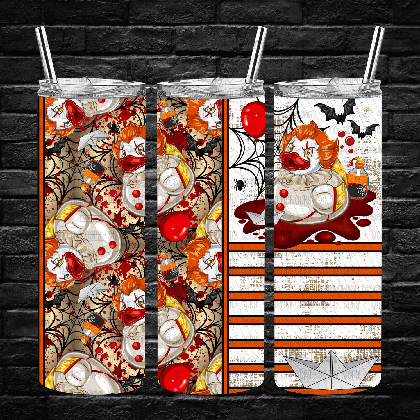 Horror Duckies- 20oz Tumbler Wrap Singles