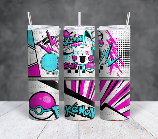 P-O-K-E- 20oz Tumbler Wrap Singles