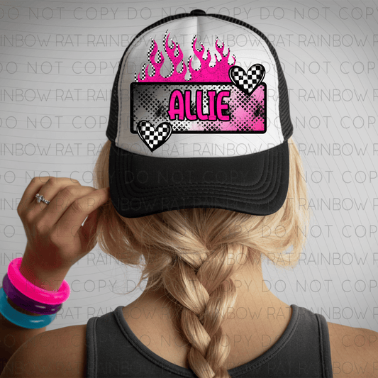 Flames Name Plate- PNG Single