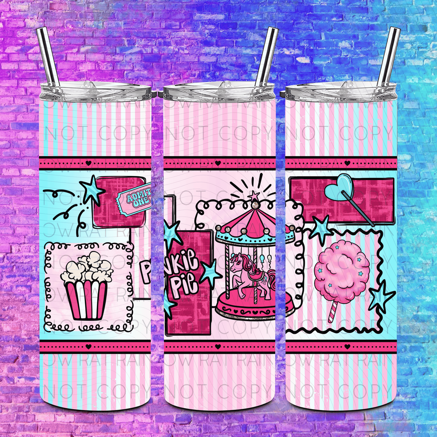 Pastel Patchwork- 20oz Tumbler Wrap Singles