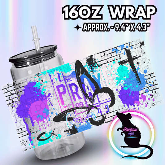 Faith Inspired Grunge Plate Butterfly- Libby Wrap Singles