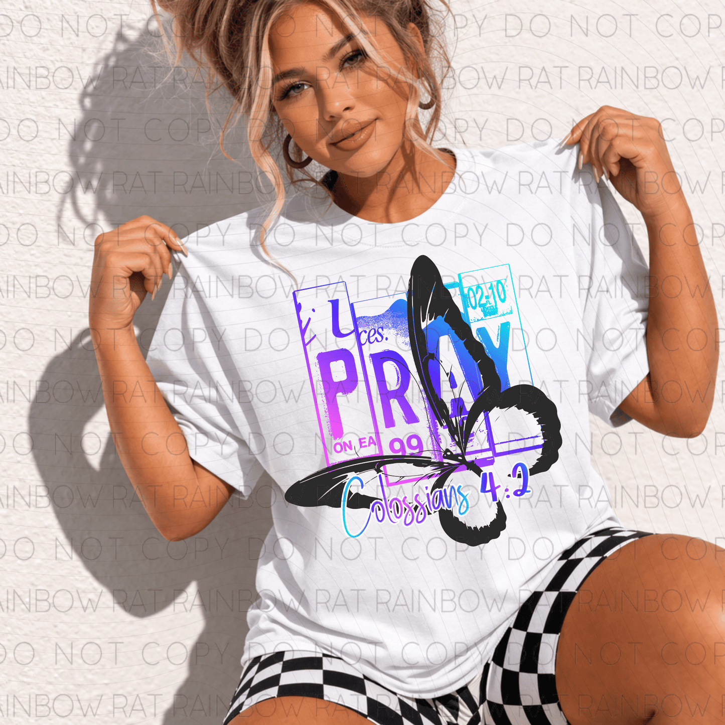 Faith Inspired Grunge Plate Butterfly- PNG Singles