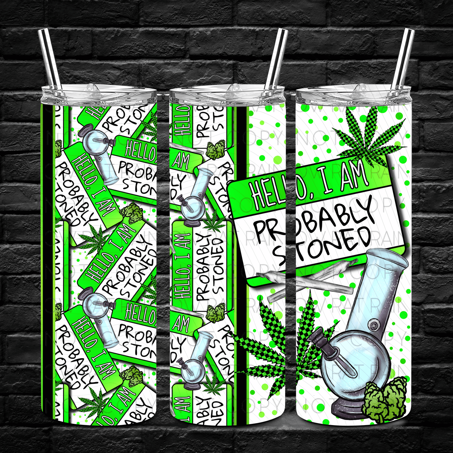 Hello, I am Name Tags- 20oz Tumbler Wrap Singles