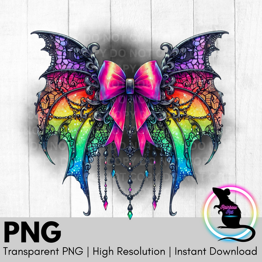 Rainbow Bat- PNG