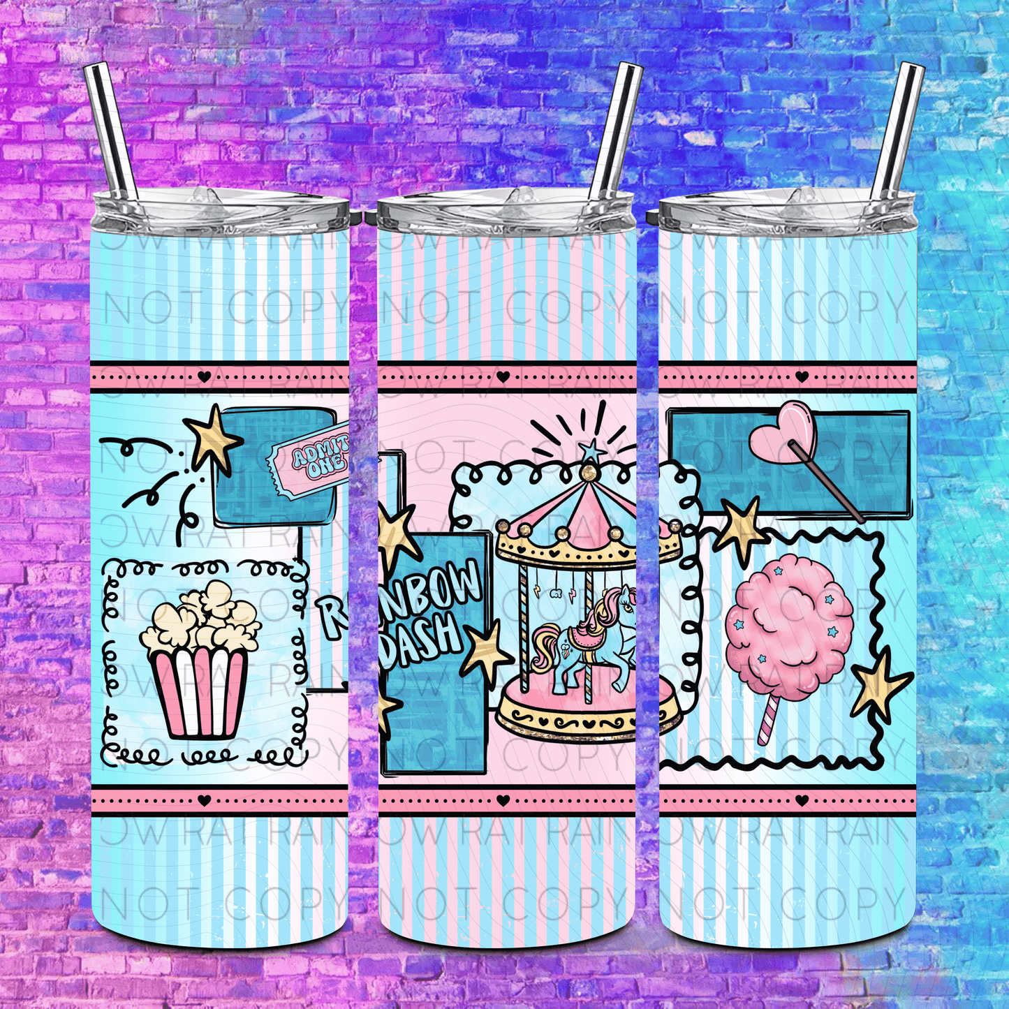 Pastel Patchwork- 20oz Tumbler Wrap Singles
